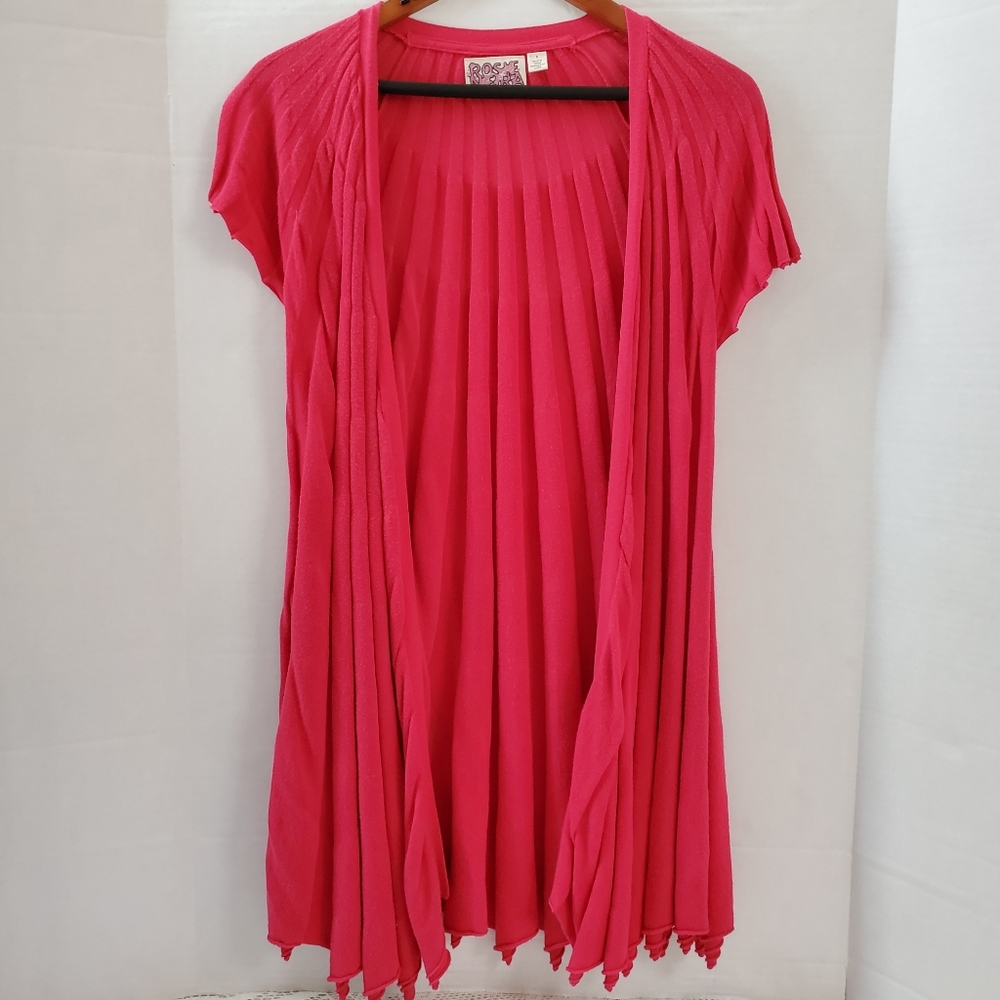 Anthropologie Rosie Neira pink swing cardigan